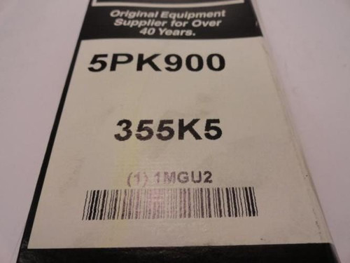 Bando 5PK900; Serpentine Belt; Industry Number 355K5