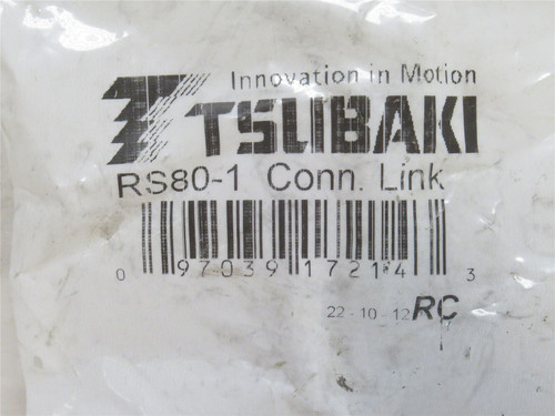 Tsubaki RS80-1 CONN LINK; Connecting Link #80; Single Strand