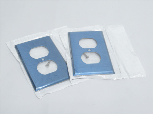 Leviton 003-84003; Lot-2; Duplex Receptacle Wall Plate; SS