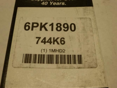 Bando 744K6; Serpentine Belt 6PK1890
