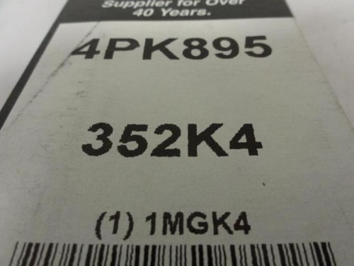 Bando 4PK895; Serpentine Belt 352K4; 4-ribs 35.2"L; 1MGK4