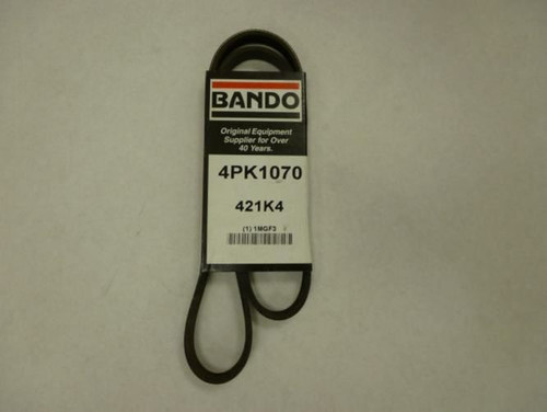 Bando 4PK1070; Serpentine Belt 421K4; 4-ribs 42.1"L; 1MFG3