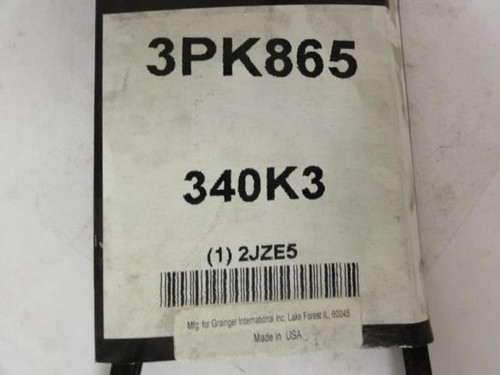 Bando 3PK865; Serpentine Belt; Industry Number 340K3