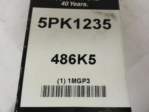 Bando 5PK1235; Serpentine Belt 486K5; 5-ribs 48.6"L; 1MGP3