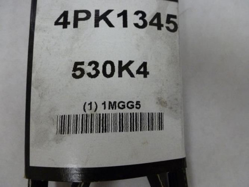 Bando 4PK1345; Serpentine Belt 530K4; 4-ribs 53.0"L; 1MGG5