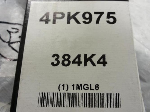 Bando 1MGL6; Serpentine Belt; 4-Rib; 38.4"Long; 384K4