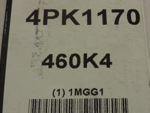 Bando 4PK1170; Serpentine Belt 460K4; 4-ribs 46.0"L; 1MGG1