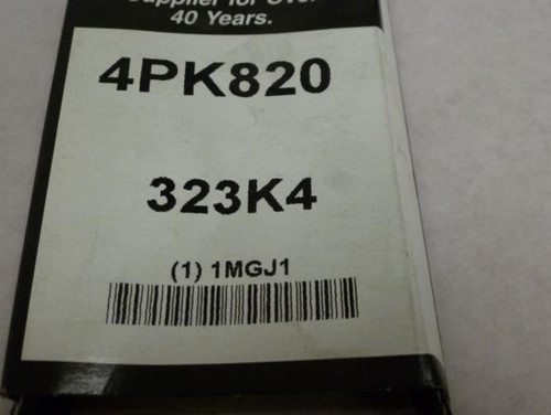 Bando 323K4; Serpentine Belt; 4PK820