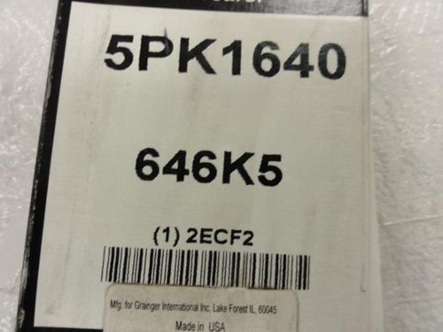 Bando 2ECF2; Serpentine Belt; 5-Rub; 64.6"; 646K5