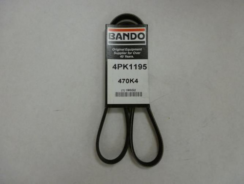 Bando 4PK1195; Serpentine Belt 470K4; 4-ribs 47.0"L; 1MGG2