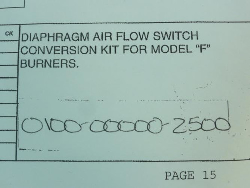 Cleveland Controls 0100-00000-2500; Pressure Switch; 120-277VAC
