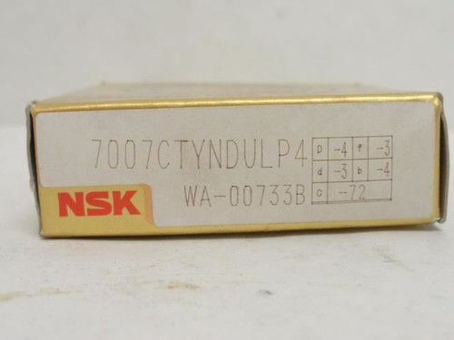 NSK 7007CTYNDULP4; Precision Bearing 35mm; 62mm OD; NO MATE
