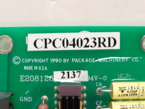 Package Controls Incorporated CPC04023RD; PC Amplifier Board