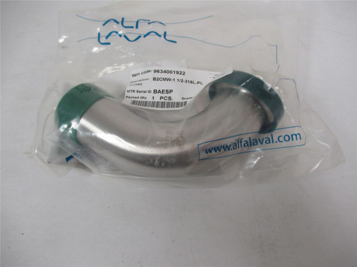 Alfa Laval 9634001922; Elbow 90 Degree 1.5" TriClamp x Weld