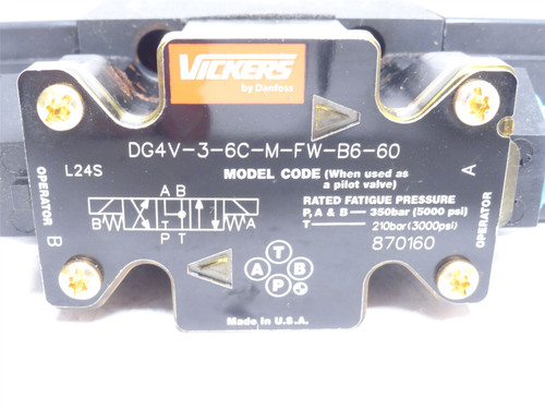 Vickers DG4V-3-6C-M-FW-B6-60; Direction Control Valve 5000PSI