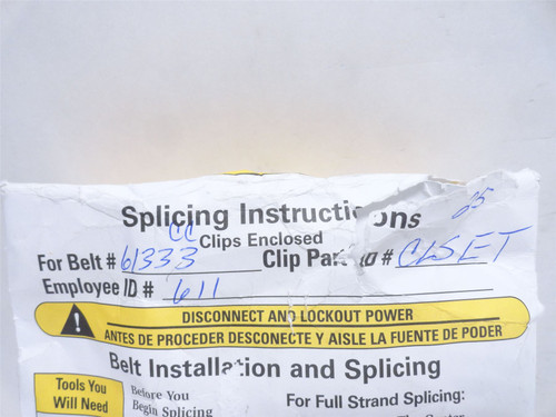 Wirebelt CLSET61333CC; Lot-25; Wire Belt Single Space Clips