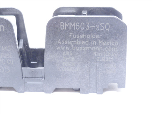 Bussmann BMM603-1SQ; Fuse Block; 30A; 600VAC; 1-Pole