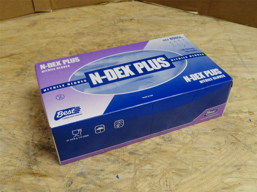 Showa 8005L; Case-20 Blue Disposable Nitrile Gloves Large