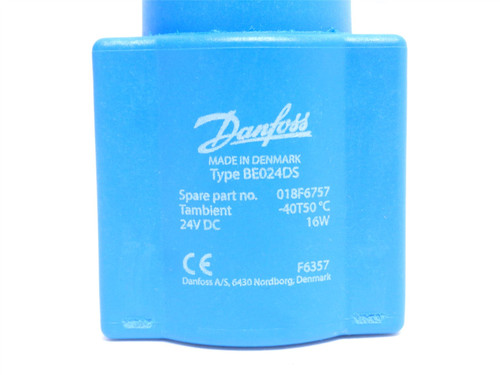 Danfoss 018F6757; Solenoid Coil Type BE024DS 24VDC 16W 5/8"ID