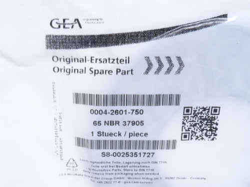 GEA 0004-2601-750; Lot-2; Gaskets; 2-1/4"ID x 4-1/2"OD