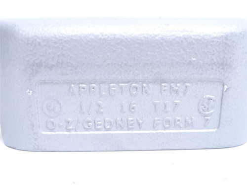 Appleton T17; Iron Conduit Body; T-Type; 1/2NPT