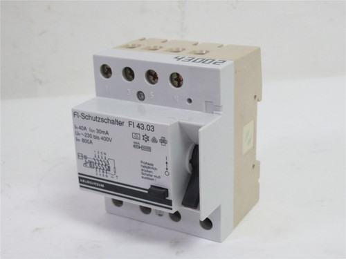 FI-Schutzschalter FI 43.03; Circuit Breaker; 4P; 40A; 400V