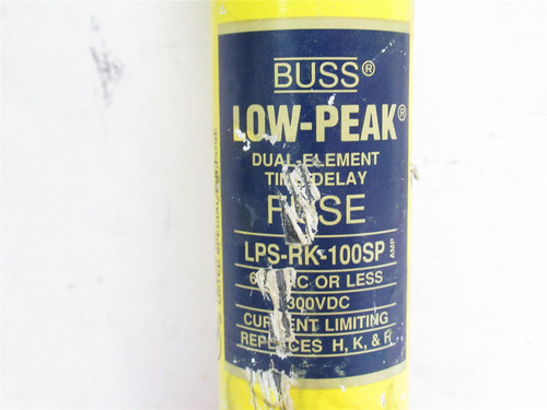 Bussmann LPS-RK-100SP; Time Delay Fuse; 100A; 600VAC/300VDC
