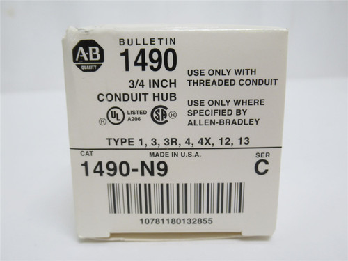Allen-Bradley 1490-N9; Conduit Connector; 3/4" Eternal Thread