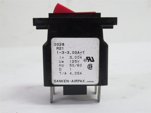 Sensata/Airpax R21-1-3-3.00A-T; Circuit Breaker; 3.00A; 125V