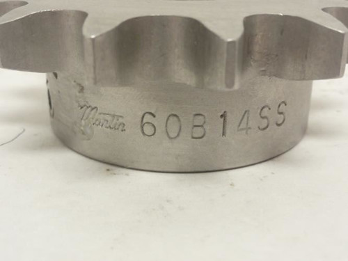 Martin 60B14SS-1-1/2; Sprocket # 60; SS; 14Teeth; 1-1/2"ID