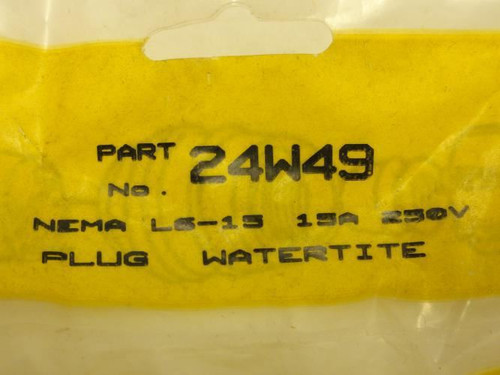 Square D 24W49; Watertite Connector; 250V; 15A; 1PH