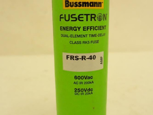 Bussmann FRS-R-40; Time Delay Fuse; 40A; 600VAC; 250VDC
