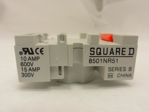 Square D 8501NR51; Relay Socket; 10A; 600V
