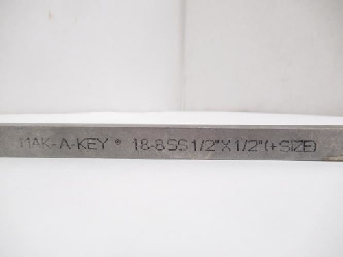 Industry-Std 5UE45; Plain Finish Oversized Key Stock; 1/2" x 12"