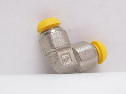 Parker EPB6; Brass PrestoLok Union Elbow 90Deg; 6mm Tube
