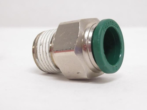 Parker W68PLP-8-6; Brass Male Connector; 1/2"PTC x 3/8NPT