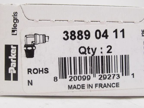 Parker 3889-04-11_; Lot-2 Elbows; SS-316; 5/32"PTC x 18NPT