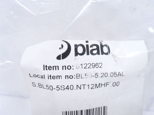 Piab BL50-5.20.05AL; Silicone Suction Cups; 50mm; 1/2NPT