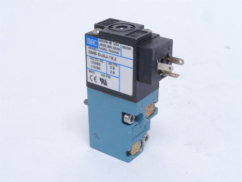 MAC DMB-DJ AJ-1KJ1; Solenoid Air Valve;  120PSI; 110/120VAC