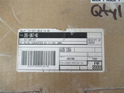 TDK Lambda SWT100-5FF; Power Supply Output 5V +/-15V 100W