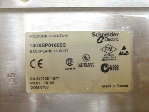 Schneider 140XBP01600C; I/O Module Racks Backplane; 16-Free