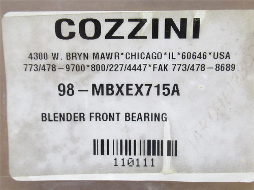 Cozzini 98-MBXEX715A; Blender Front Bearing