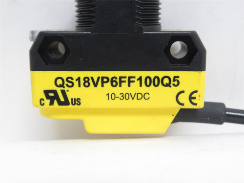 Banner QS18VP6FF100Q5; Photo Sensor 10-30VDC 100mm Range; PNP