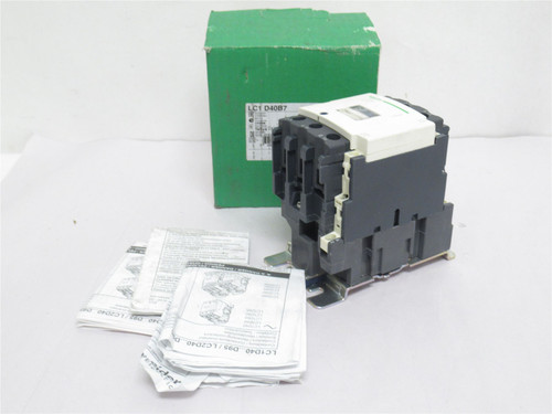 Schneider LC1D40B7; Contactor; 40A; 3P; 600VAC; Coil: 24VAC
