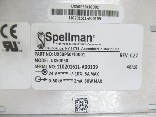 Spellman UX50P50/10001; Power Supply 24V; 5 Amp