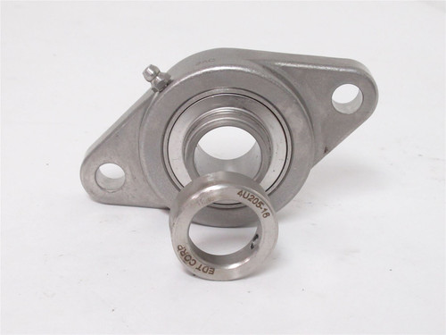 EDT CORP 4U205-16; Flange Bearing; 1" Shaft; 2 Bolt Flange
