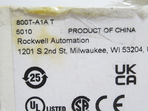 Allen-Bradley 800T-A1A; Push Button; MOM-Contact; 1-NO; 1-NC