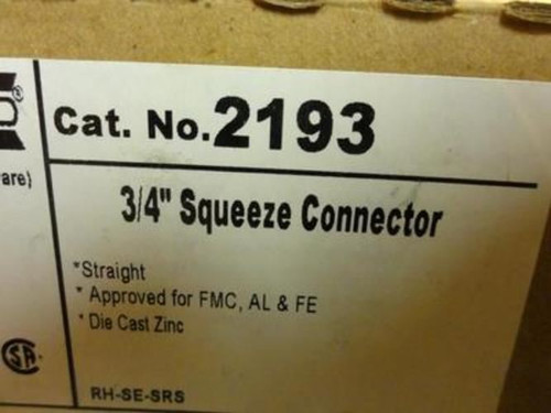 Hubbell 2193; LOT-9; Squeeze Clamp Straight Connector
