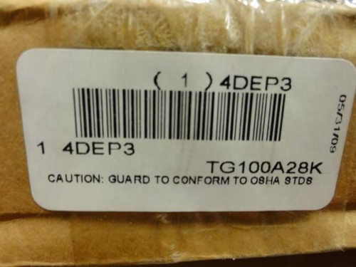 Browning TG100A28K-NK; Sprocket # 100; 28T;  NO Keyway