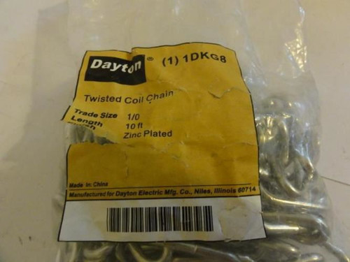 Dayton 1DKG8; Chain; 1/0 trade size; 10 Ft Length